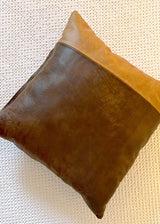 PAGODE OVERSTUFFED LEATHER THROW PILLOW