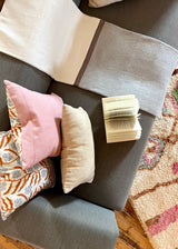 PRETTY IN PINK ORGANIC PRINTED COTTON THROW PILLOW