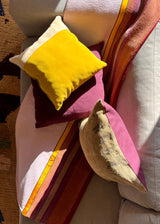 PERPI PURPLE JUTE AND COTTON SET OF 2 THROW PILLOWS