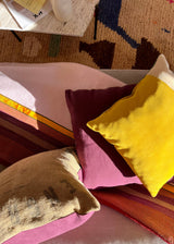 PERPI PURPLE JUTE AND COTTON SET OF 2 THROW PILLOWS