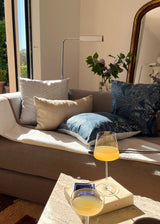 BILL-BO BAGGINS ORGANIC PRINTED COTTON THROW PILLOW