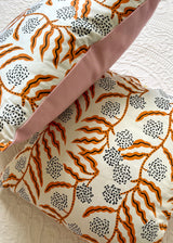 PRETTY IN PINK ORGANIC PRINTED COTTON THROW PILLOW