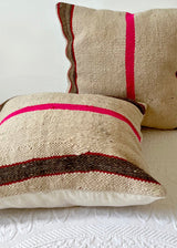 STRIPED INTENTIONS WOVEN WOOL SET OF 2 THROW PILLOWS