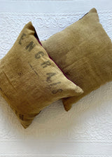 PERPI PURPLE JUTE AND COTTON SET OF 2 THROW PILLOWS