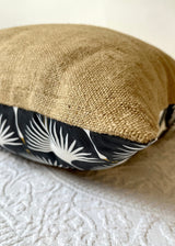FLY HIGH JUTE AND ORGANIC PRINTED COTTON THROW PILLOWS SET OF 2