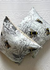 SWEET AS HONEY ORGANIC PRINTED COTTON THROW PILLOW