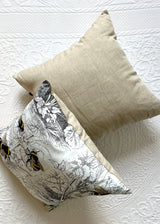 SWEET AS HONEY ORGANIC PRINTED COTTON THROW PILLOW