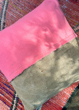 NUMBER EIGHTEEN CASHMERE AND VINTAGE JUTE THROW PILLOW