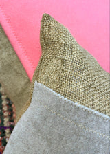 PELICAN CAPS CASHMERE / WOOL AND VINTAGE JUTE THROW PILLOWS SET OF 2