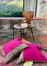 GOAT AND GUATEMALAN CASHMERE / WOOL AND VINTAGE JUTE THROW PILLOWS SET OF 2