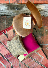GOAT AND GUATEMALAN CASHMERE / WOOL AND VINTAGE JUTE THROW PILLOWS SET OF 2
