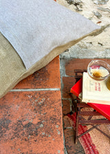 AN ELEPHANT IN THE ROOM BOILED WOOL AND VINTAGE JUTE THROW PILLOW