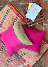 BUENA VISTA CASHMERE / WOOL AND VINTAGE JUTE THROW PILLOWS SET OF 2