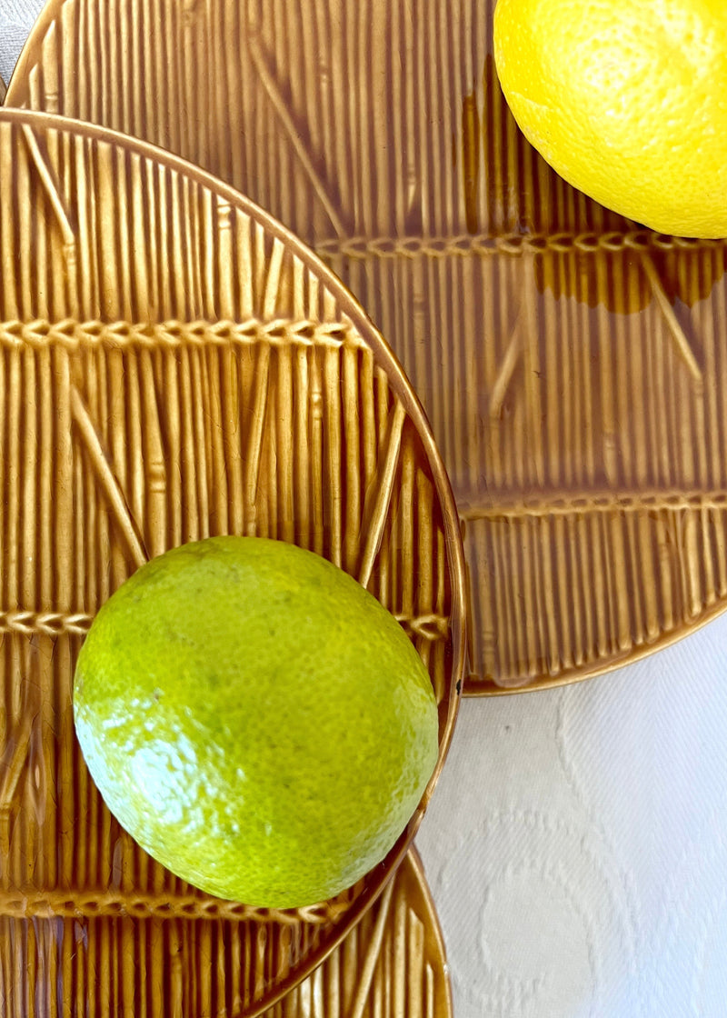 BAMBOO DESSERT & CHESSE PLATES, SET OF 6