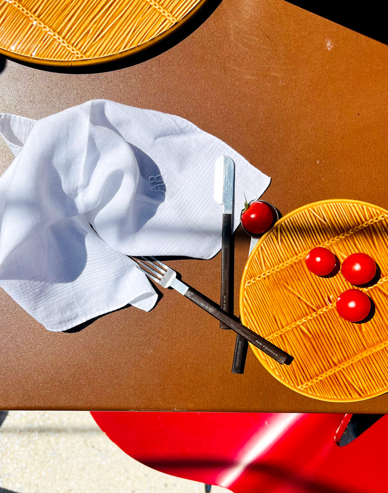 WHITE LINEN NAPKINS SET OF 4