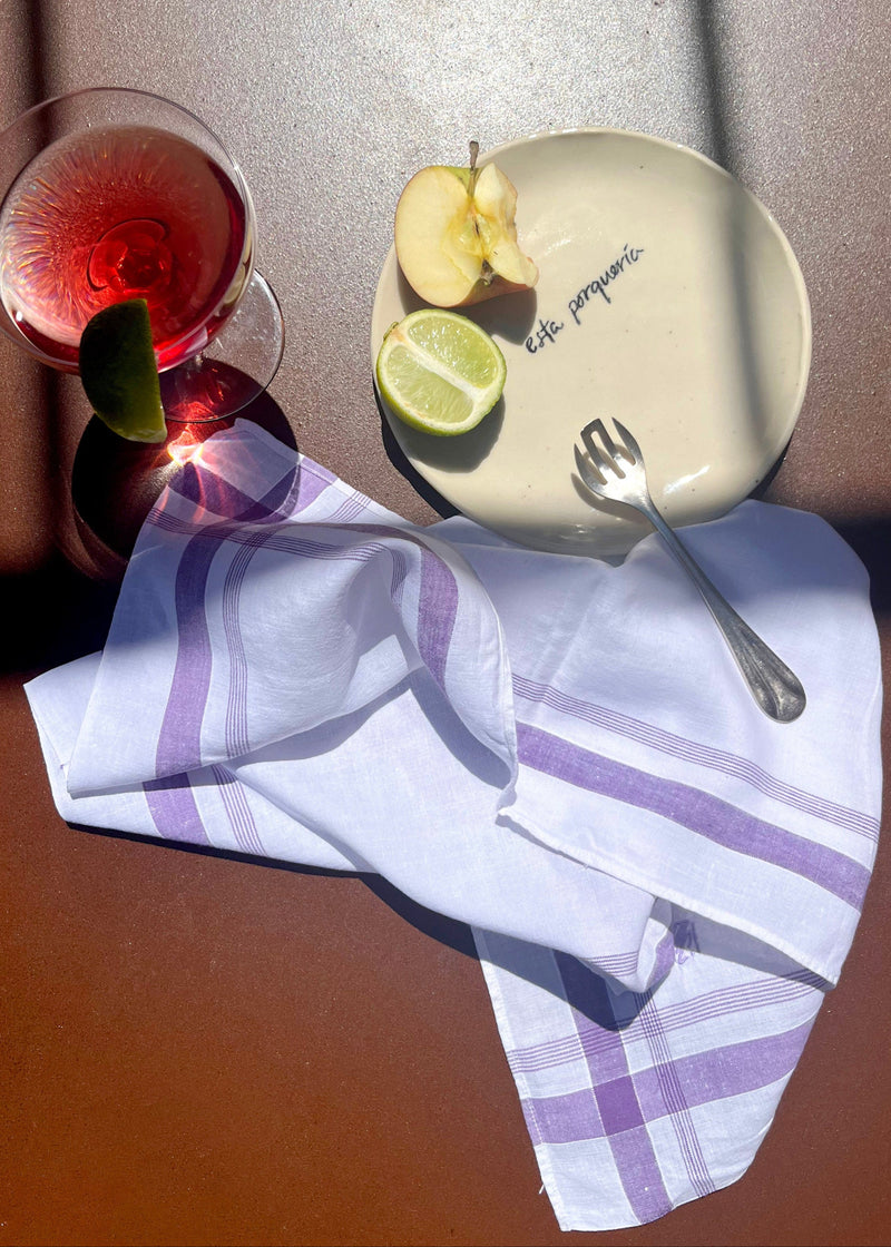 LILAC LINEN NAPKINS SET OF 10