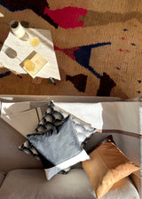 PADDINGTON OVERSTUFFED LEATHER THROW PILLOW