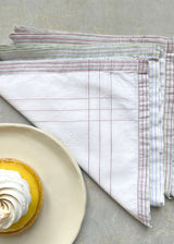 STRIPED LINEN NAPKINS SET OF 6