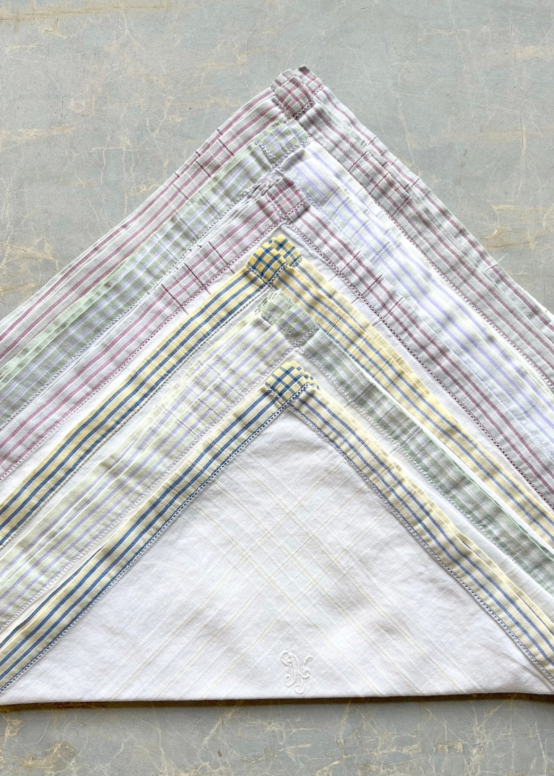 STRIPED LINEN NAPKINS SET OF 6
