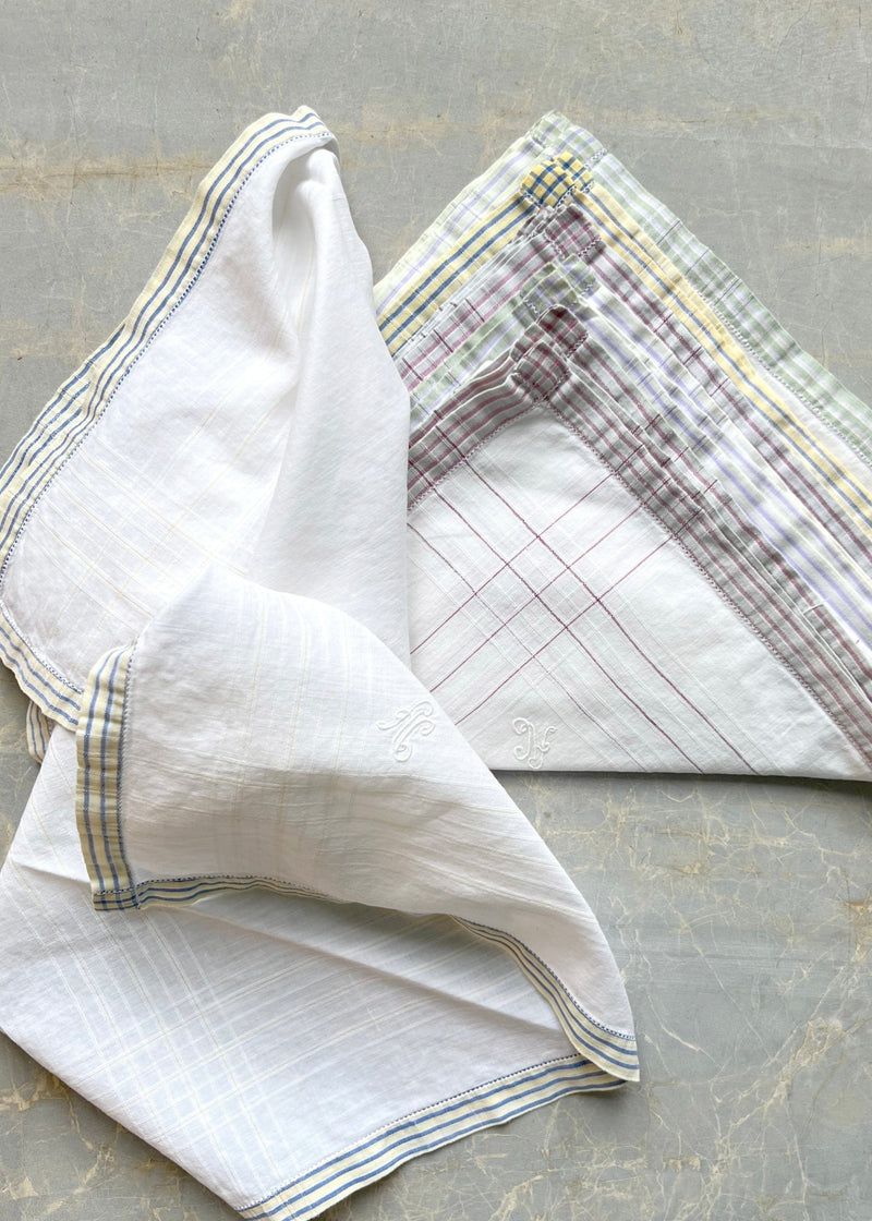 STRIPED LINEN NAPKINS SET OF 6