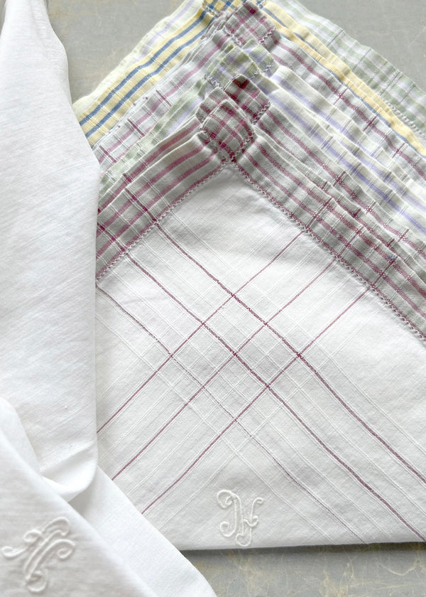 STRIPED LINEN NAPKINS SET OF 6