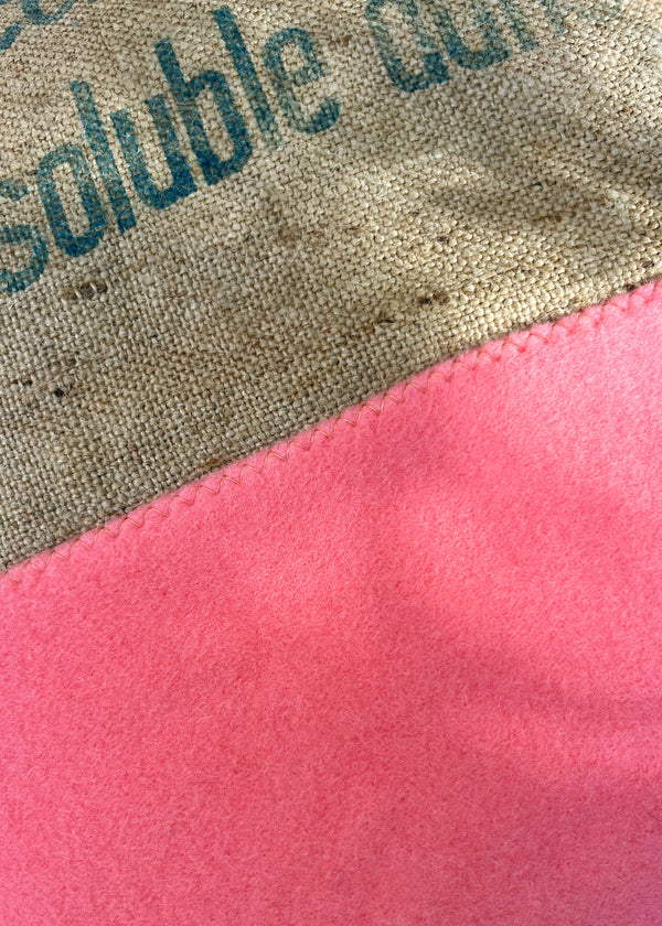 NUMBER EIGHTEEN CASHMERE AND VINTAGE JUTE THROW PILLOW